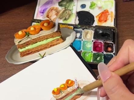 杏儿杏儿杏儿
#水彩 #插画 #手帐 #水彩教程 #甜品