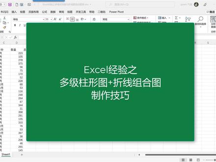 Excel教程:如何多级柱形-折线图表 #excel技巧 #办公软件技巧 #玩转office #办公软件