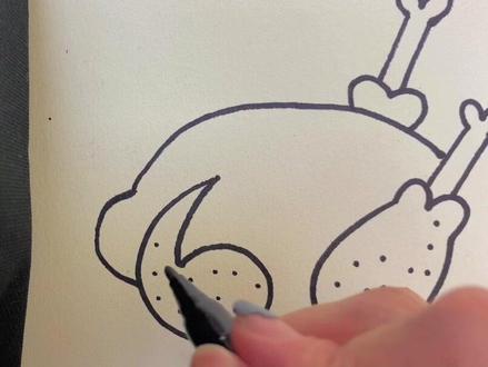 #一起学画画 #画室日常 #绘画过程分享
感恩节一起来画一只烤鸡#美术老师的日常 #课堂随拍