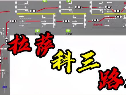 拉萨科三 达孜县路考 1号线 线路图