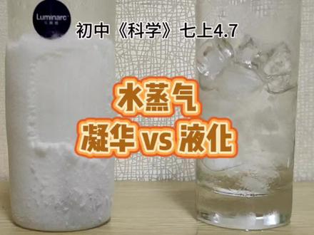 初中《科学》七上4.7 升华与凝华,干冰升华、水蒸气凝华实验#物理实验