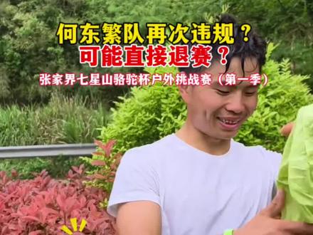 何东繁队二次违规?双双退赛?就看裁判组如何处罚了#张家界七星山
#乡乡嘴虎皮豆干
#张家界七星山骆驼杯户外挑战赛
#CAMEL骆驼 #野王争霸赛