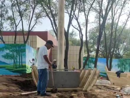 秦皇岛野生动物园熊猫馆墙绘施工过程#秦皇岛野生动物园熊猫馆 #大熊猫 #秦皇岛 #墙绘 #彩绘