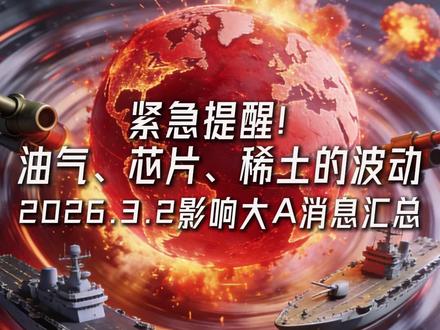 紧急提醒!油气、芯片、稀土, #财经 #股票 #A股 #股市 #中东