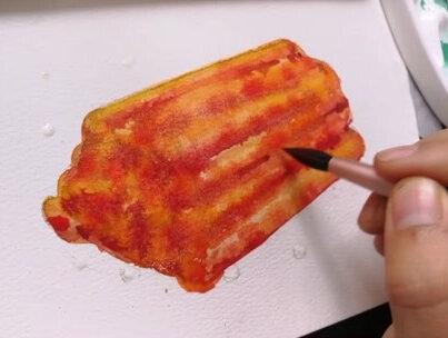 告诉你朋友不要再吃辣条了!潜入黑心作坊内部,不正规拍摄,竟发现辣条老板用色素制作全过程!#辣条 #手绘#水彩