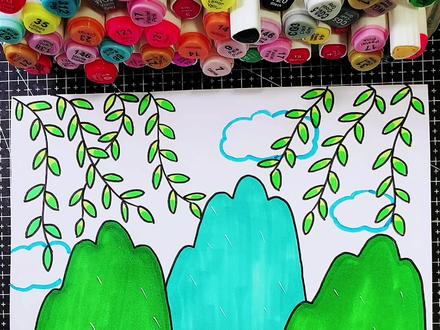 清明时节雨纷纷#简笔画 #一起学画画 #育儿 @抖音小助手