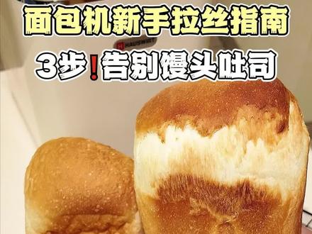 我看谁还在把吐司烤成馒头?该打! 多少人以为面包机丢进去就完事,结果烤出来要么是发糕,要么是馒头!其实真相就这 3 点,学会了新手也能拉丝到太平洋!#面包机一键吐司 #面包机吐司做法 #拉丝吐司做法 #青年创作者成长计划 #吐司馒头 @抖音美食