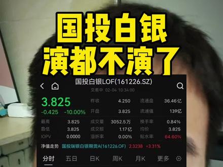 国投白银,演都不演了!
#白银 #国投白银lof