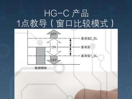 HG-C产品1点教导教程来啦,今天是窗口比较模式哦 #松下电器机电 #传感器