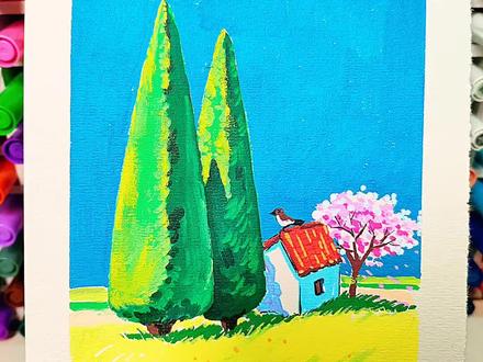 简单又好看的风景画,一分钟学会。#画画 #画画教程 #零基础学画画 #简笔画 #跟着抖音学画
素材来源:怀梦画家