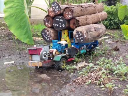 牛人制作一辆遥控手扶拖拉机