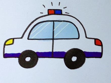 用“士”字画警车#一起来画画 #儿童简笔画教程