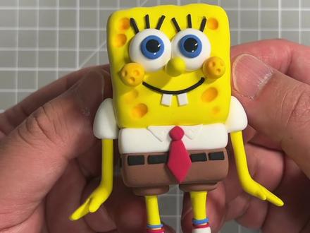 海绵宝宝教程来咯!#粘土手工 #手工 #海绵宝宝