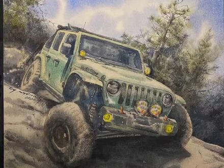 解读我的作品《穿越系列》#水彩 #水彩教程 #牧马人 #人生 @抖音小助手