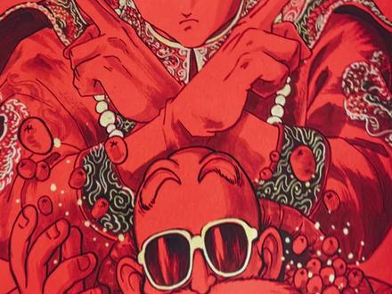 谁会抗拒家门口贴一对龙珠春联呢? #春节 #新年 #龙珠 #手绘 #画画