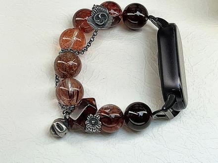 串珠解压视频🔮|红色系的表带来啦|单圈设计#表带制作 #diy #表带 #制作过程 #小米表带