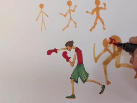 教你用画出生动的火柴人!#画画#少儿美术教育#灵魂画手 #学画画#美术