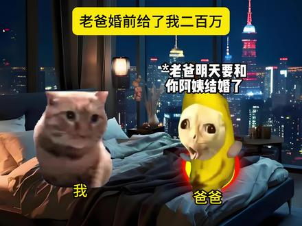 老爸婚前给我二百万,阿姨急了#猫meme #猫meme故事 #内容过于真实