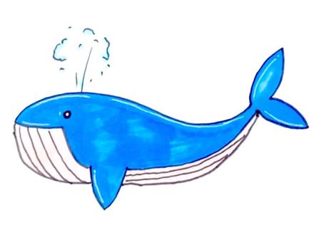 鲸鱼的简单画法#创作灵感上热门 #鲸鱼简笔画#简笔画教程 #简笔画 #亲子简笔画