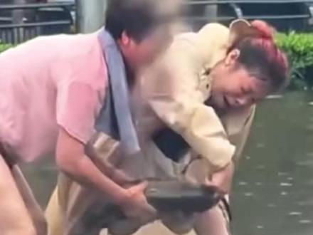 “鱼群游上马路”!荆州遭遇破纪录特大暴雨,市民积水中捕鱼