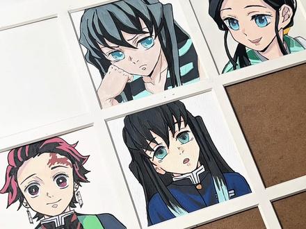 时透一家终于团聚了。下期想看我画谁呢 #鬼灭之刃#时透无一郎 #手绘