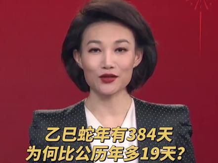 乙巳蛇年有384天,为何比公历年多19天?(央视频号:总台电视资讯)