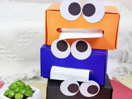 👀抽纸盒折纸#手工diy #折纸 #抽纸盒
