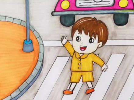 交通安全主题绘画,安全简笔画。需要的宝宝拿去交作业吧!#童心陪伴趣造世界 #简笔画 #安全出行