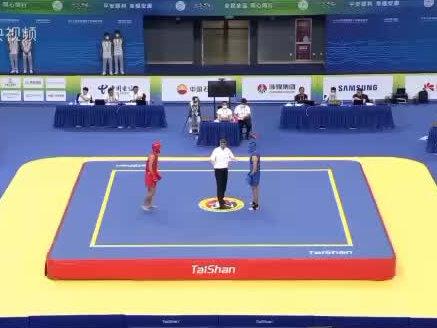 十四届全运会武术散打半决赛男子单项柳文龙2:0咸博文 晋级决赛!