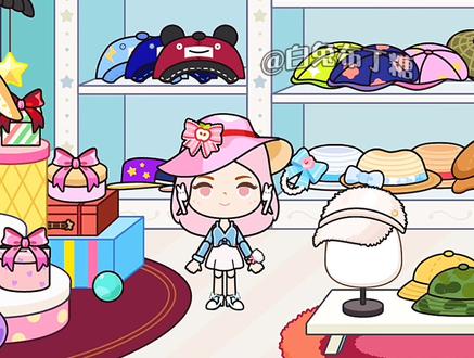 #摸摸鱼 #米加小镇世界#米加小镇 今天我们去找好看的帽子@DOU+小助手