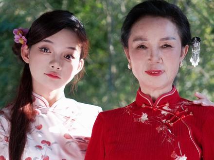 国庆和奶奶一起拍中国风大片#妆前妆后 #卡姿兰小奶猫气垫 #国庆就是要趴ssion