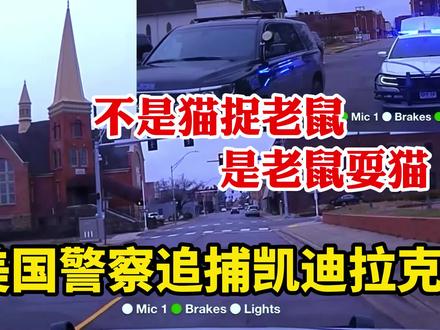 老鼠戏耍猫!凯迪拉克逃跑引发多辆美国警车多位警察疯狂追捕,刹车片都冒烟了 #美国警车 #美国警察 #gta