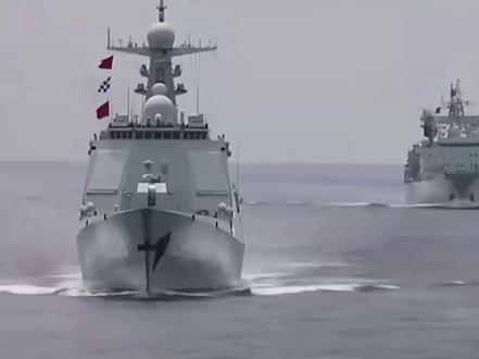 中俄美参加联合军演 #中美俄三个大国