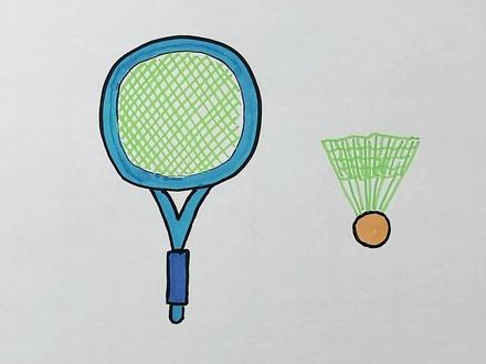 画儿童羽毛球,儿童玩具#简笔画 #画画 #亲子 #爱画画的小朋友 #幼儿启蒙