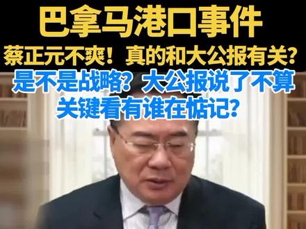 巴拿马港口事件,让蔡正元彻底暴怒!