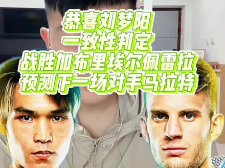 恭喜刘梦阳一致性判定,战胜加布里埃尔佩雷拉,预测下一场对手马拉特#正能量 #one冠军赛 #刘梦阳#格斗在线