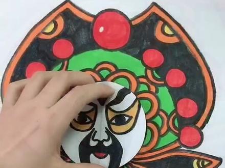 #儿童画 #少儿美术 #创意美术 川剧变脸,变变变~