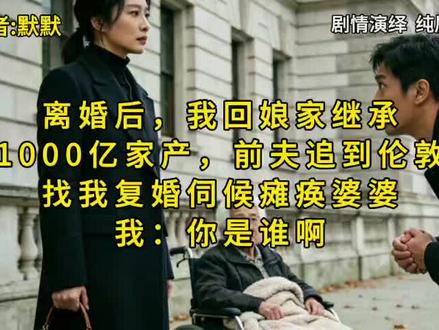 【离婚后回娘家继承1000亿家产,前夫追到伦敦找我复婚伺候婆