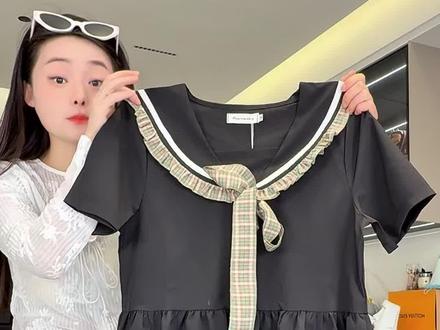 胖女童夏装连衣裙中大童胖女孩宽松加肥加大码初中学生学院风裙子#强烈推荐 #面料柔软舒适 #裙子 #公主裙 #生女儿就是用来打扮的