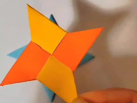 简单慢动作教程四角星飞镖#一学就会系列 #抖音折纸 #简单折纸教程 #爱手工爱生活