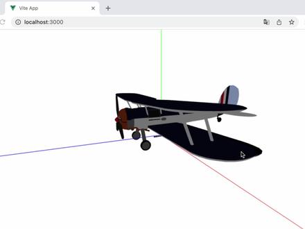 three.js模型加载-实现飞机360度展示 #threejs #程序员 #程序代码