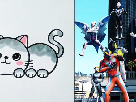#奥特曼简笔画 #奥特曼的猫 #奥特曼卡通系列 “你相信光吗?这一段奥特曼打斗,燃哭整个童年!”