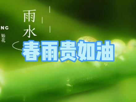 春雨贵如油,下透不用愁