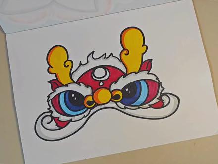 🐲龙头帽/新年主题画#绘画过程分享 #新年简笔画