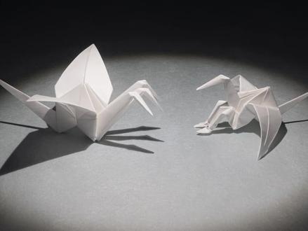 手工激励月 毁童年的折纸?一生二,二生三——三头千纸鹤