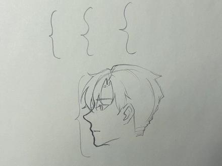 0基础侧脸绘画教学,侧脸绘画教程#一起学画画 #零基础学画画 #绘画教程