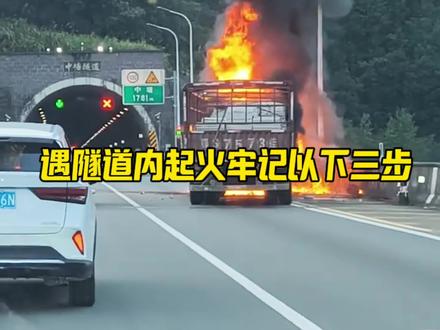 隧道起火牢记三步关键时刻保命#行车安全 #新手开车#每天一个用车知识