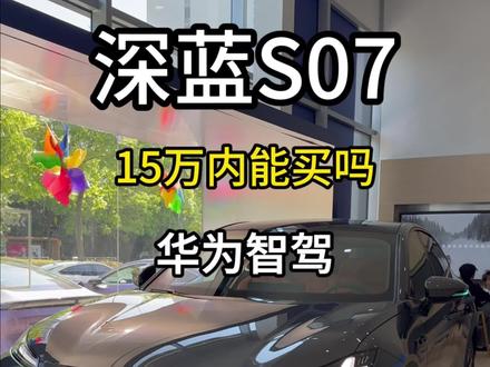节假日兜里只有5万,去看车我都不让销售介绍,怕浪费人家时间 毕竟我只有5万首付#深蓝S07 #深蓝汽车 #