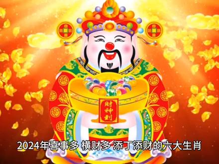 2024年喜事多,横财多,添丁添财的六大生肖