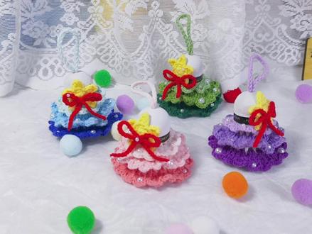 圣诞树羽毛球挂件教程①#钩针教程 #钩针 #钩织 #钩织教程 #毛线编织 #钩针编织 #钩编